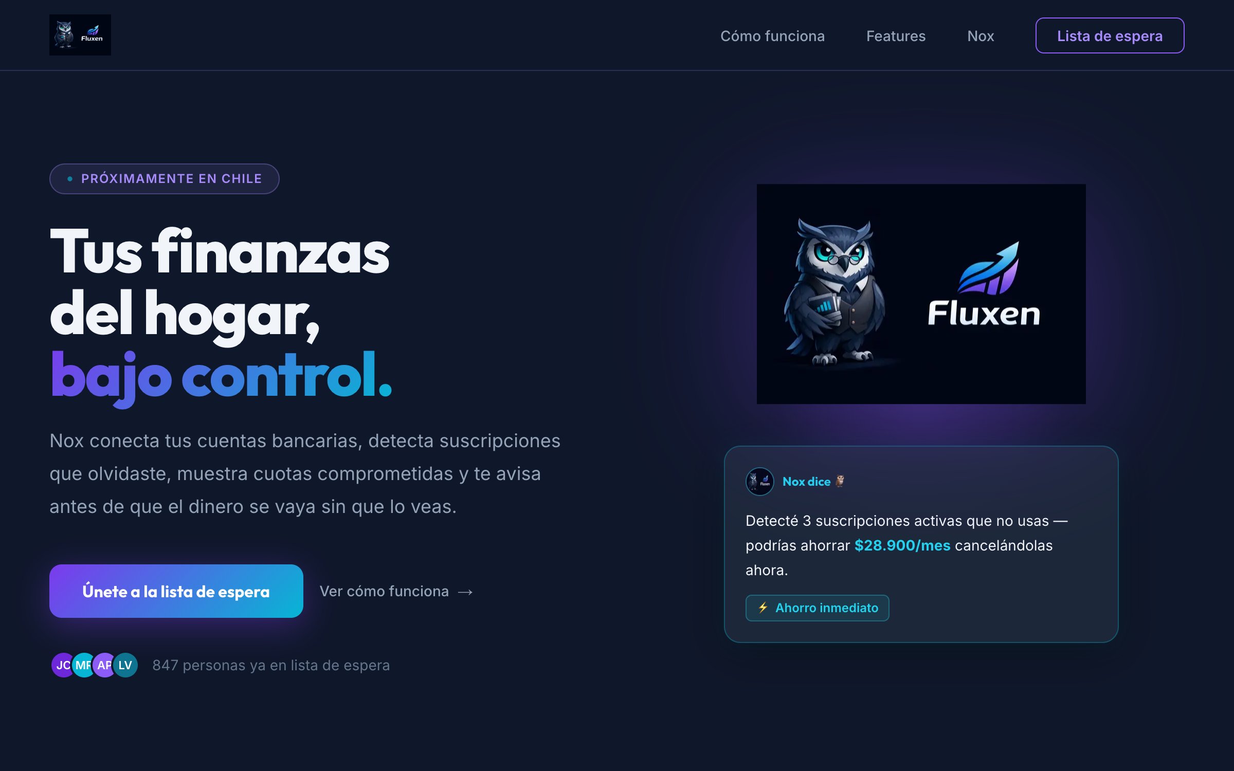 Captura de pantalla de Fluxen