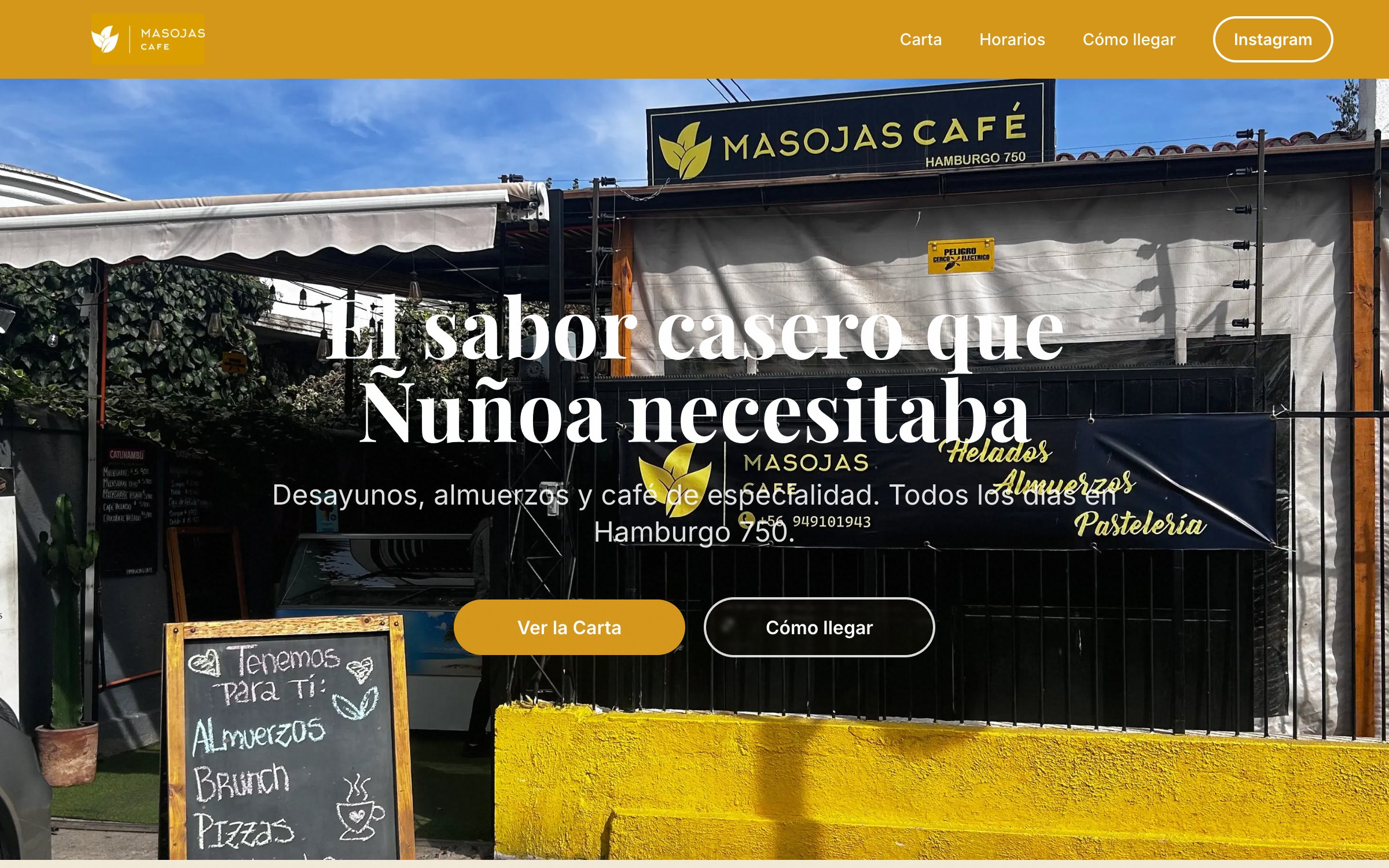 Captura de pantalla de Masojas Café